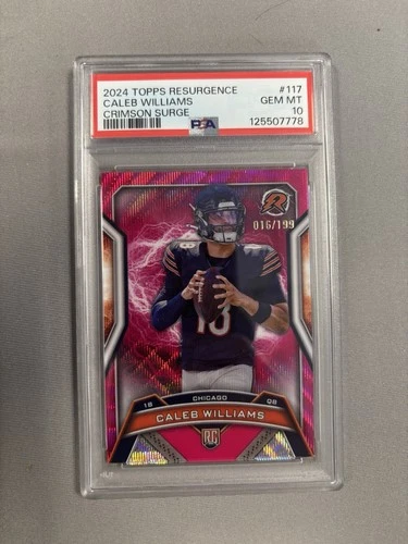 2024 Resurgence - Rookies Caleb Williams Crimson  Surge Refractor /199 - PSA 10