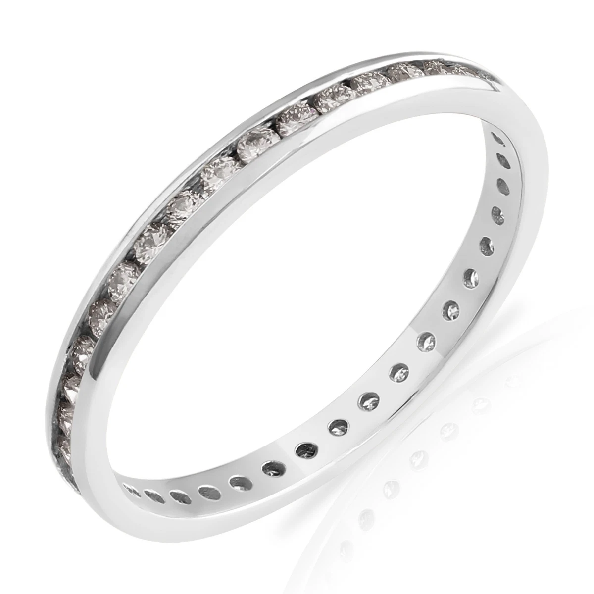 Sterling Silver Diamond Fine Rings Ring 925 Metal Purity 6 Ring