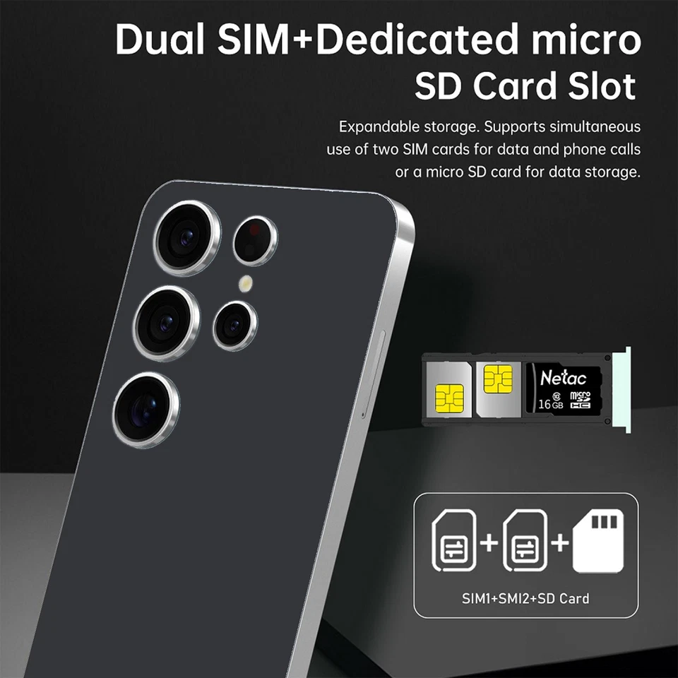 Smartphone 6.3" S24 5G Desbloqueado Android Celulares 6800mAh Batería 4+128G ROM Foto 4 de 4