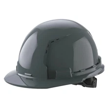 Milwaukee Gray Front Brim Vented Hard Hat With 6Pt Ratcheting Suspension Type 1