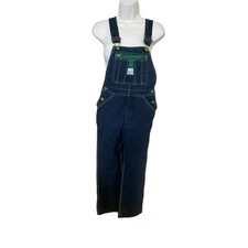 Vintage Liberty Overalls Long Bib Design Blue/Green Youth/16 NWOT