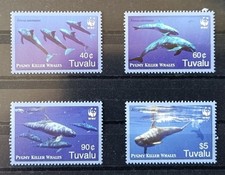 TIMBRE STAMP  4  ILES TUVALU Y&T#1141-44 BALEINE WHALE NEUF**/MNH-MINT 2006 ~F43
