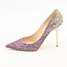 JIMMY CHOO Gold Pink Glitter Women's Pumps