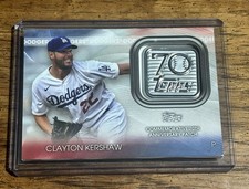2021 Topps 70th Anniversary Manufactured Logo Patches Clayton Kershaw #70LP-CK