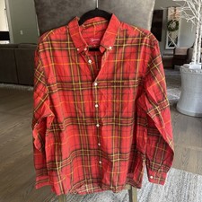 Supreme Spray Tartan Shirt Spring/Summer 2021 Red Canadian Plaid Size Medium