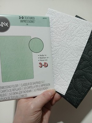 Sizzix 3D Struktur Impressionen Blätter Muster Hochwertiger Prägefolder
