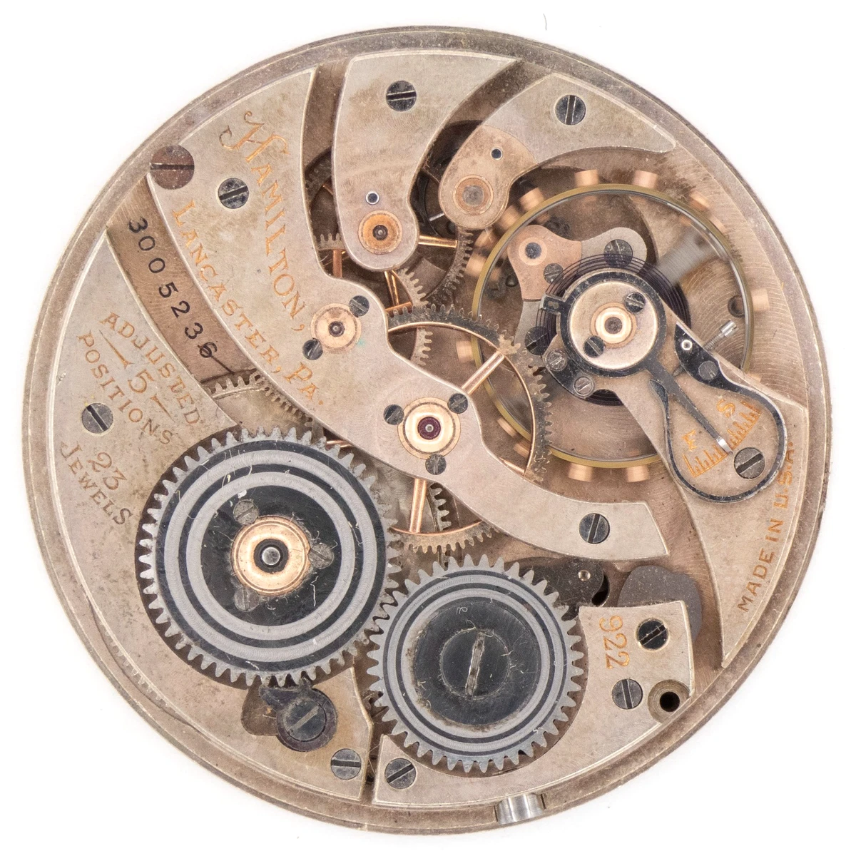 Pièce Mouvement Hamilton 980 - Axe De Balancier - NOS Acier - Fabrication Suisse