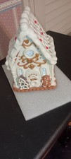GINGERBREAD HOUSE WITH GINGERBREAD MAN  TREE BY ROMAN-LED-NEW-BATTERY OPERATED