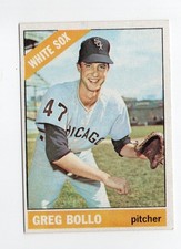 GREG BOLLO CHICAGO WHITE SOX #301 1966 TOPPS VINTAGE EX-NM CREASE FREE