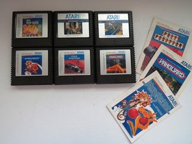 ATARI 5200 Video Games - LOT of 6 Games & 3 Manuals Vanguard Qix Pole Position