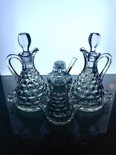 Fostoria American Clear (Stem 2056) - 6 Piece Cloverleaf Condiment Set