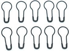 1000Pcs Metal Black Safety Pins/Gourd Pin/Bulb Pin for Clothing Crafting and Diy
