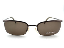 VINTAGE BROWN HALF FRAME ROMEO GIGLI SUNGLASSES BROWN LENS Y2K NR RG 184/S 305