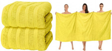 2x Big Super Jumbo Bath Sheets 100 X 200 cm Egyptian Cotton Soft XXL Bath Towels