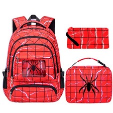 FunnyGifts Kids Backpacks with Lunch Box for Boys School Bookbag with Lunch B...