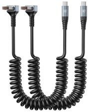 Coiled 6FT USB A to USB C Cable 2-Pack, 90  Fast Charging 3A for iPhone  More