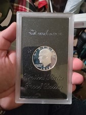 1972 S $1 Eisenhower Ike 40% Silver Proof Dollar DCAM NICE COIN NICE CASE 
