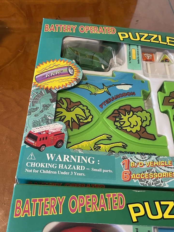 Vintage Children’s Puzzle Vehicle Rare Dinosaur Ladybug, 16 PCS Sealed Boxs MINT - Image 4 of 4