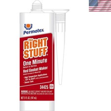 34425 Right Stuff 1 Minute Red High Temperature Gasket Maker, 5 oz
