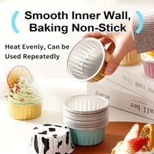 10pcs Reusable Aluminum Foil Tin Cup Small Baking Tinfoil Box