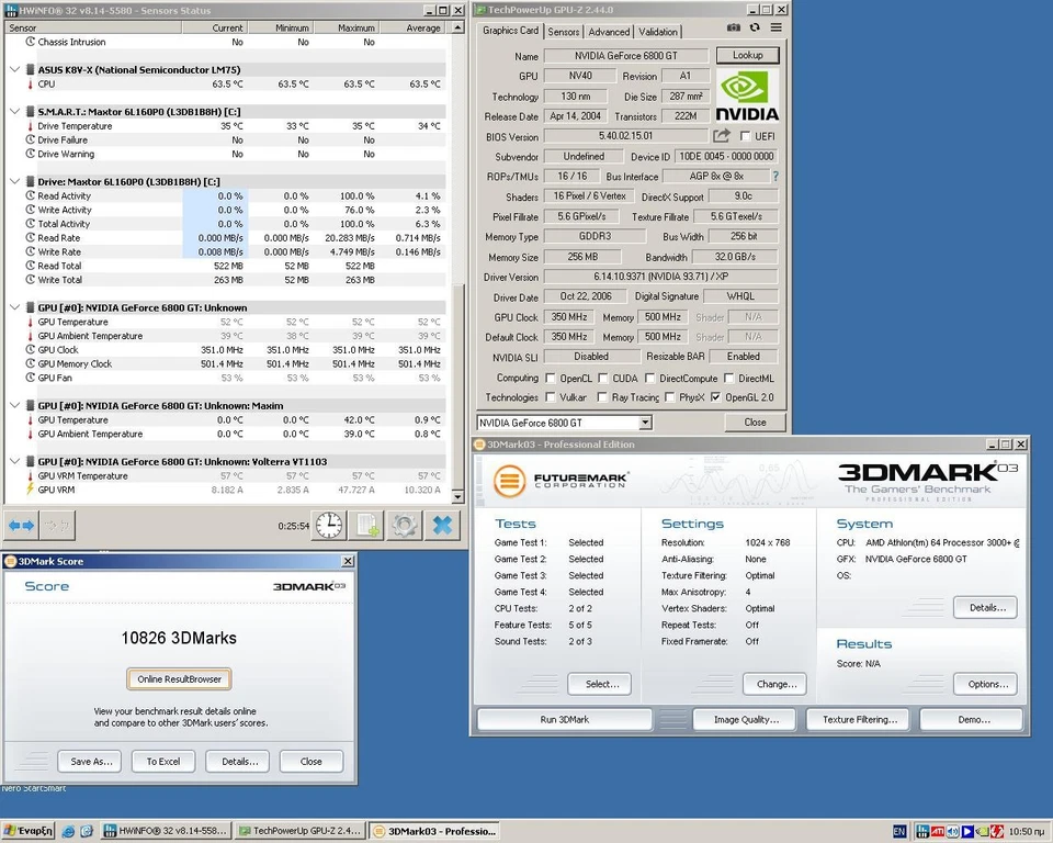 PNY Verto Nvidia Geforce 6800 GT 256MB GDDR3 (256bit) AGP RARE - Image 3 of 4