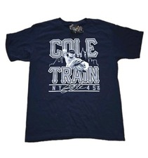 NWT Gerrit Cole “Cole Train” New York Yankees Navy Blue t-shirt Youth Size XL