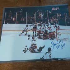 Jim Craig Autographed 1980 gold  16x20 Signed Photo  Boston sports cert