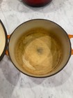 Le Creuset #18 Round Dutch Oven Flame Enamel Cast Iron Made in France w/Lid — photo 6