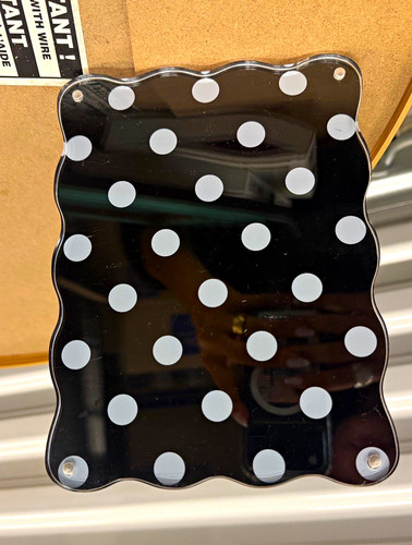 Kate Spade New York 8x10 Acrylic Black/White Polka Dot Easel Photo Frame