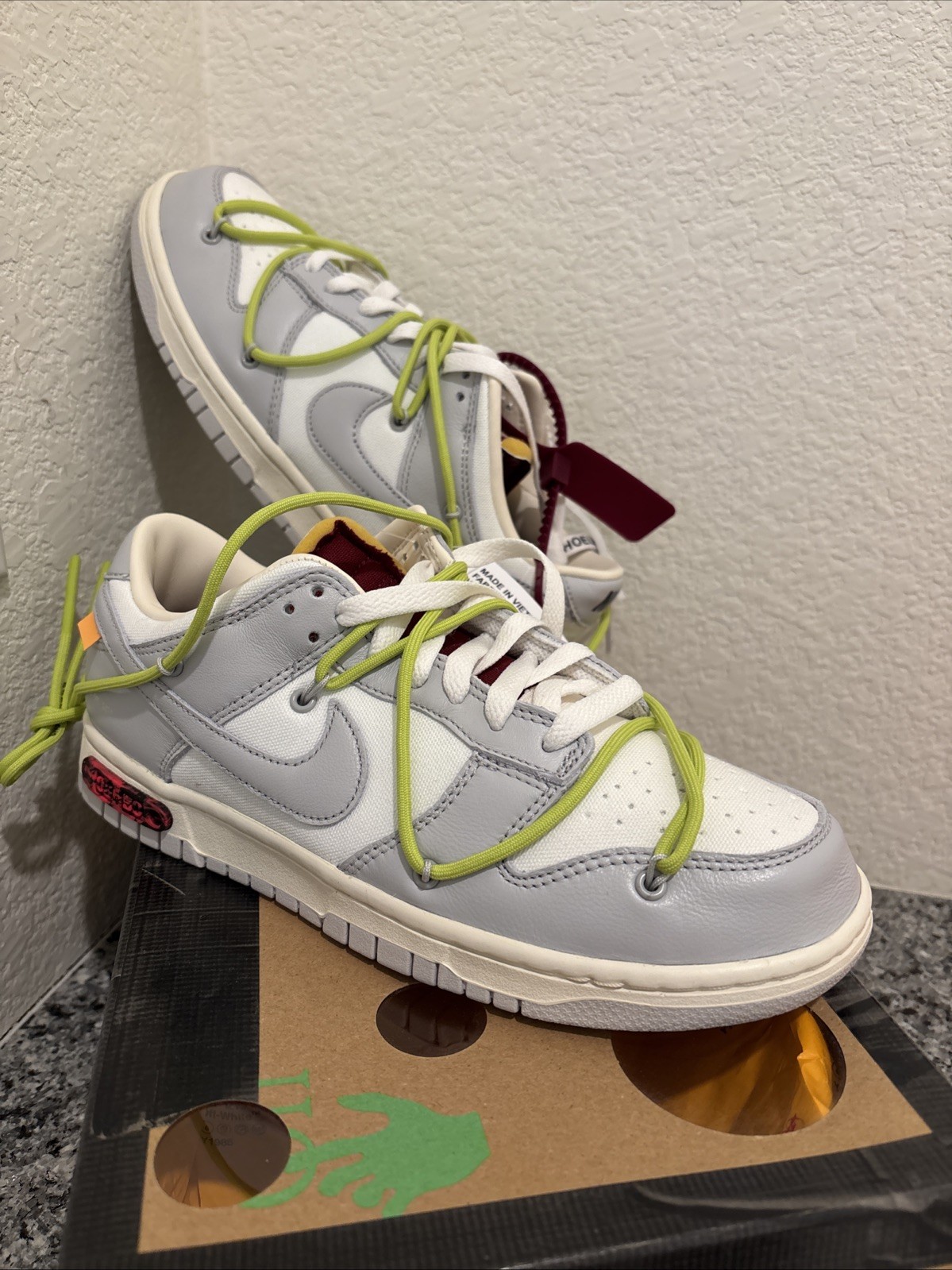OFF WHITE X NIKE Nike x Off White Dunk Low 'Lot 8 of 50' Mans Size 8 Woman’s 9.5 DM1602 106