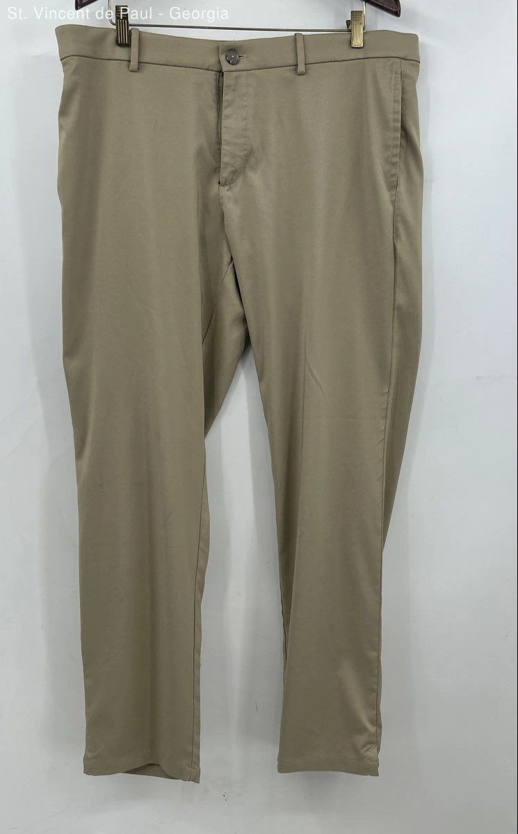 Nike Dri-Fit Pants Men's 38x32 Beige Athletic Lightweight
