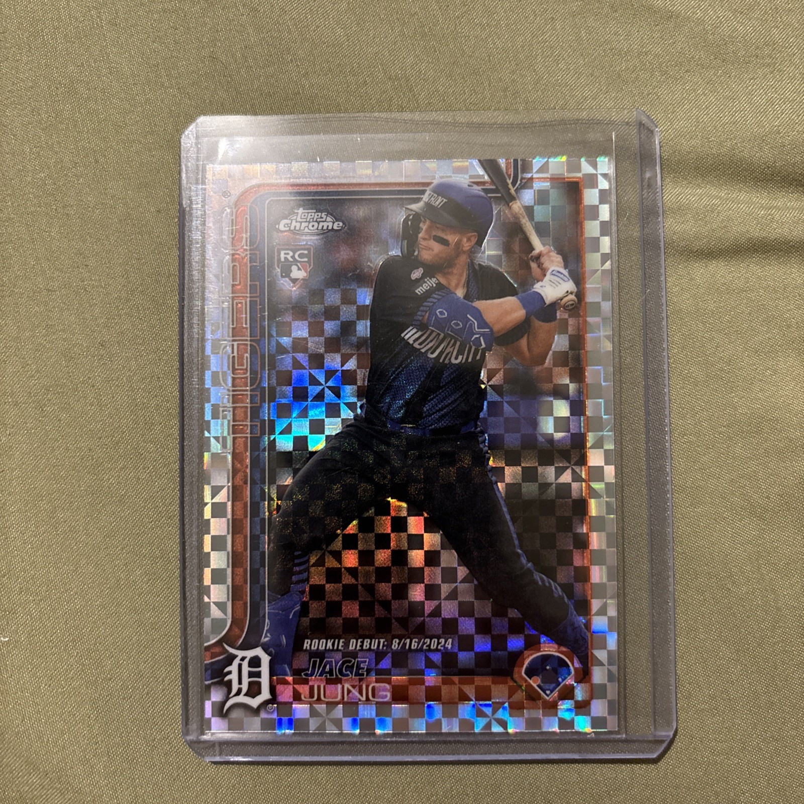 2025 Topps Chrome Update-#USC121 Jace Jung (RC) Debut X Fractor