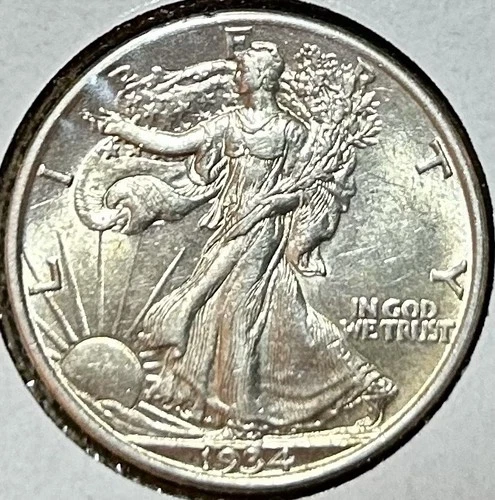 1934-P Walking Liberty Silver Half $ GEM BU! 90% Silver! Great Looking!