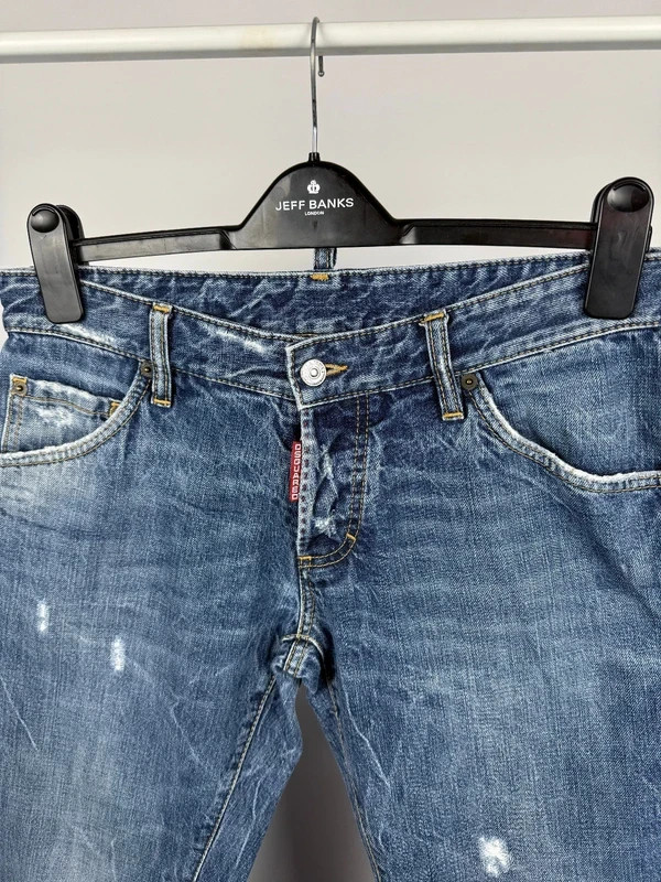 Dsquared2 Distressed Denim Jeans Blue Made in Italy Slim Fit Icon Style EU 48 image 5