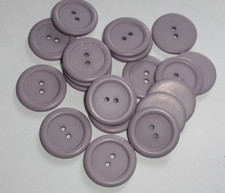 LOT OF 19 GRAY COLOR 1 1/8th inch 2 HOLE BUTTONS, NEW