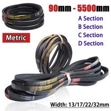 V-Belt A/B/C/D Section Metric 90mm-5500mm Transmission Belts Width 13/17/22/32mm
