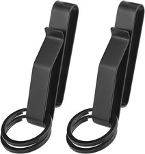 Duty Belt Key Holder, 2 Pack Belt Key Clip, Stainless Steel Stealth Belt Loop Ke