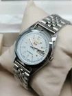 Refurbished Seiko automatic vintage white dial Men's wrist watch free shipping