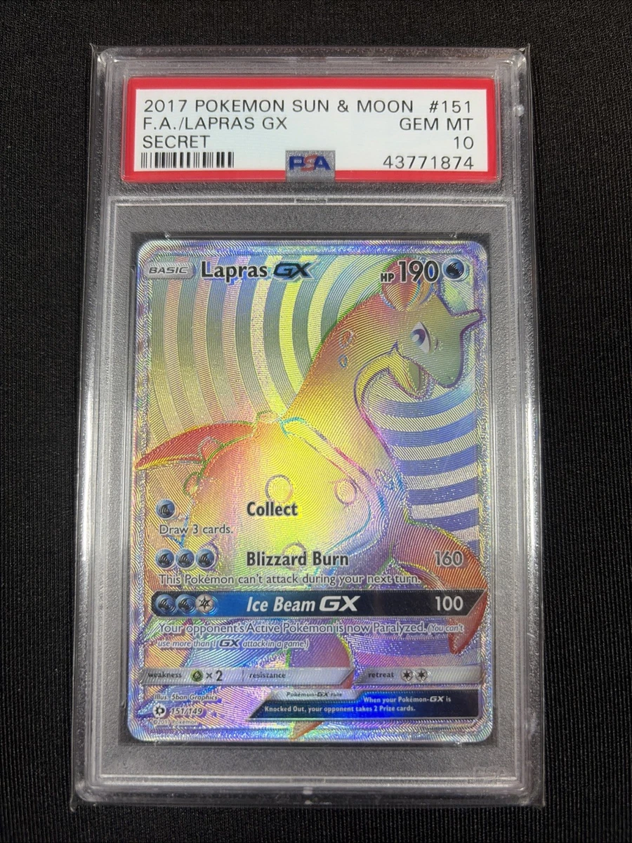 Lapras Pokémon TCG Professional Sports Authenticator (PSA) Sun