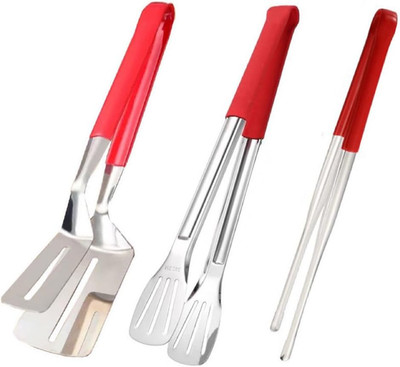 3Pcs 304 Stainless Steel Grill Clamp Kitchen Cooking Tongs Multipurpose Barbecue