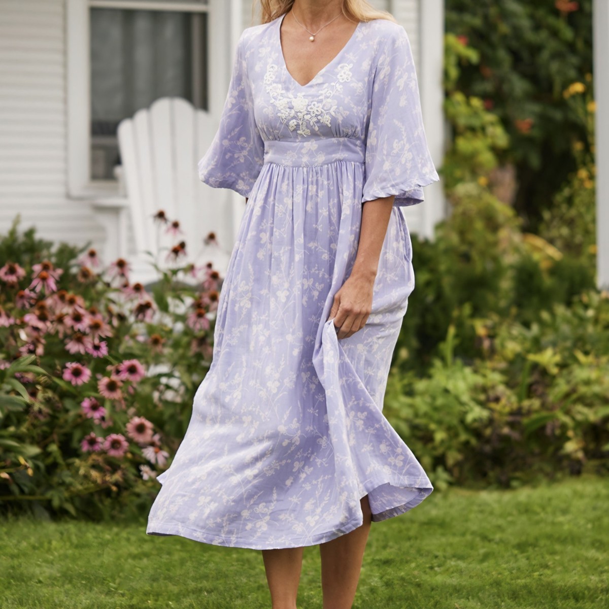 open lace back dress Debra Sweetheart Midi Dress main image 0