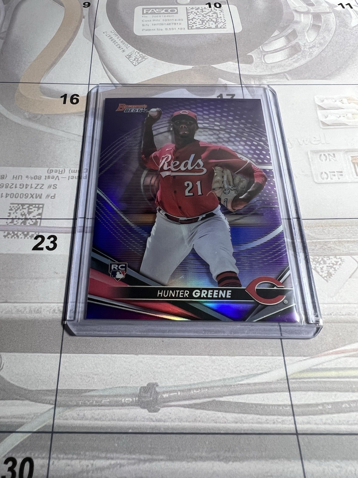 2022 Bowman's Best Hunter Greene #54 Purple Refractor Rookie /250