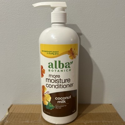 Alba Botanica More Moisture Conditioner, Coconut Milk, 34 oz, Plant-Based