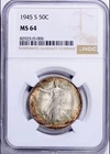 1945-S PCGS MS64 Walking Liberty Half Dollar NICELY Toned!! #W888