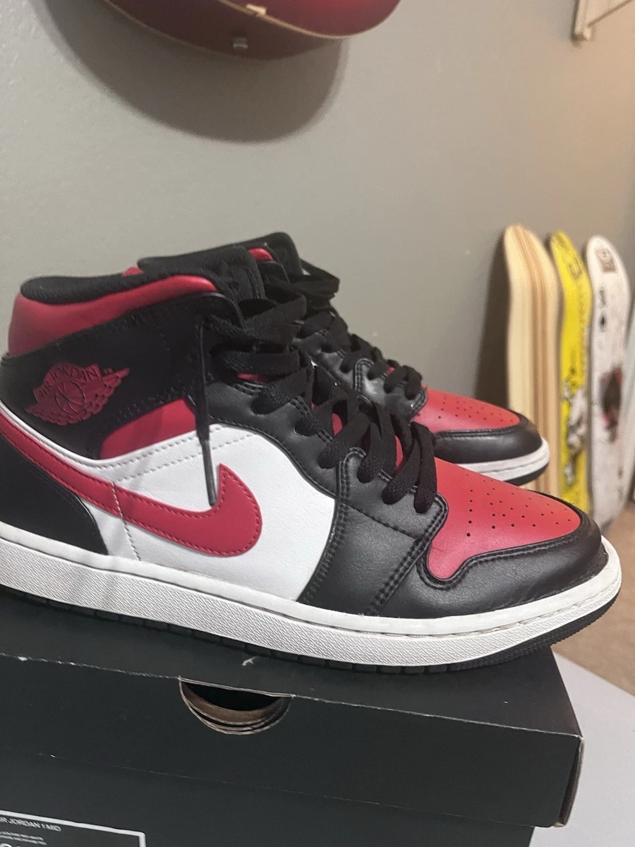 Jordan 1 Mid Black Red for Sale | Authenticity Guaranteed | eBay