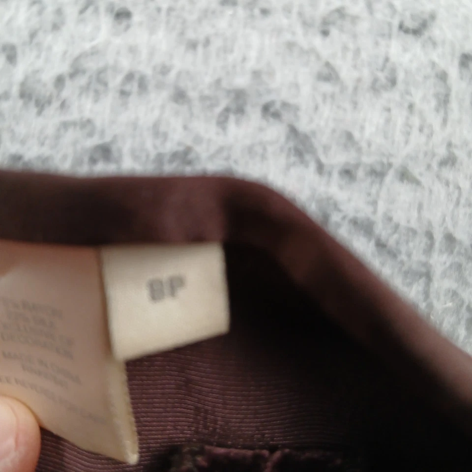 Falda informal vintage Jill para mujer 8P marrón floral seda Foto 4 de 4