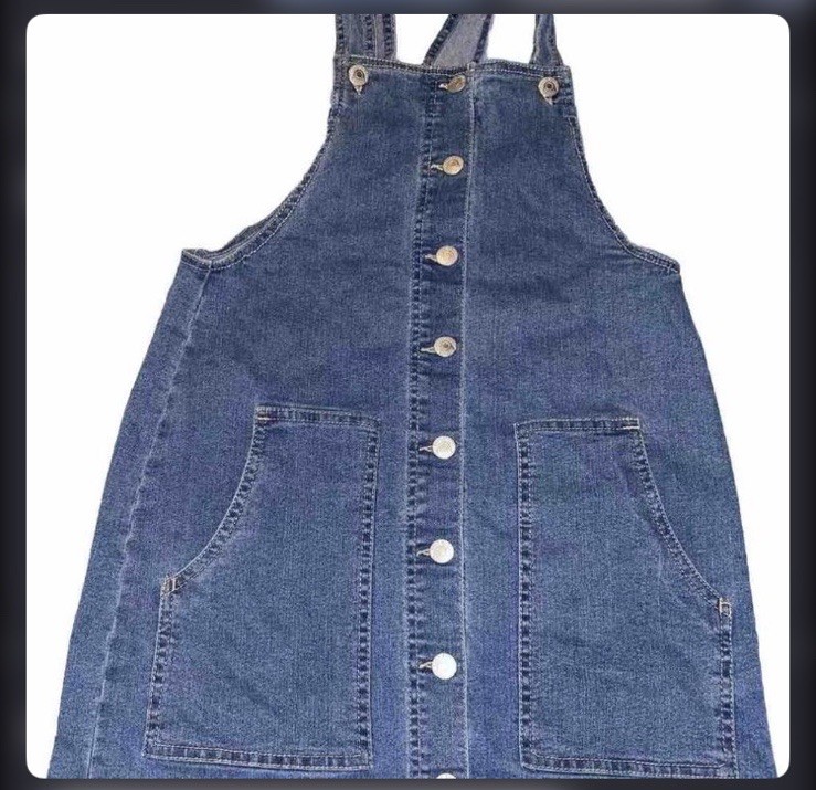 Blue Spice Overall Dress Size Small