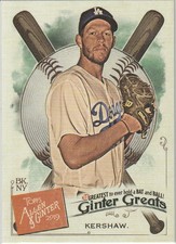 2019 Topps Allen & Ginter #GG-21 Clayton Kershaw Ginter Greats