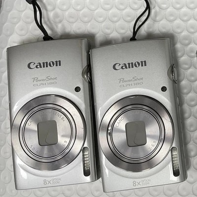 Canon PowerShot ELPH 180 Digital Camera 20MP W/ Battery Sd Card Charger Sliver