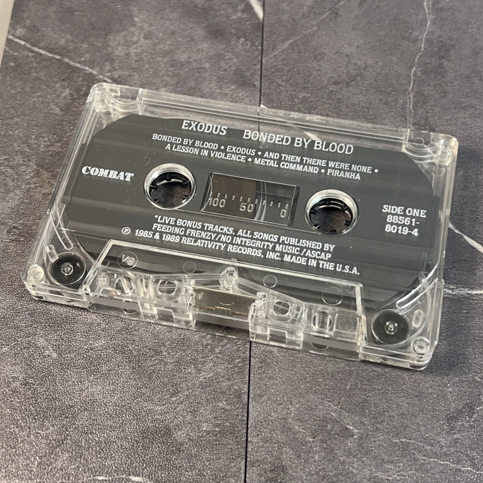 Cassettes EXODUS Bonded By Blood, 1989, Reissue, Alternative Artwork, Bonus Song - Image 4 of 4